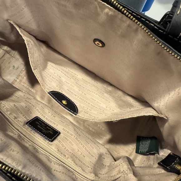 Lauren Ralph Lauren Sheldon black leather convertible purse - Picture 7 of 10